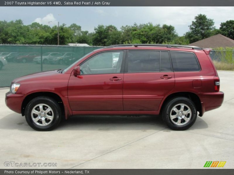 Salsa Red Pearl / Ash Gray 2007 Toyota Highlander V6 4WD