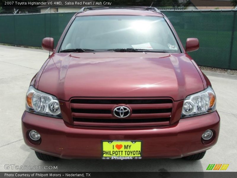 Salsa Red Pearl / Ash Gray 2007 Toyota Highlander V6 4WD