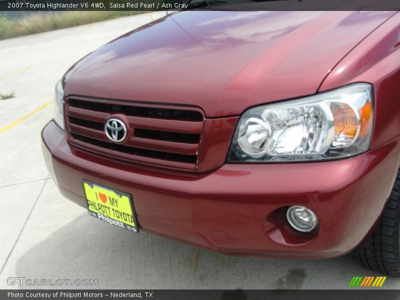 Salsa Red Pearl / Ash Gray 2007 Toyota Highlander V6 4WD