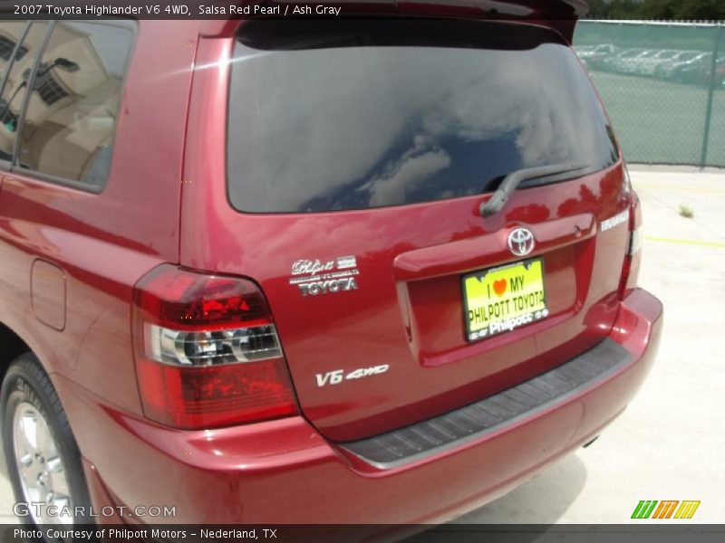 Salsa Red Pearl / Ash Gray 2007 Toyota Highlander V6 4WD