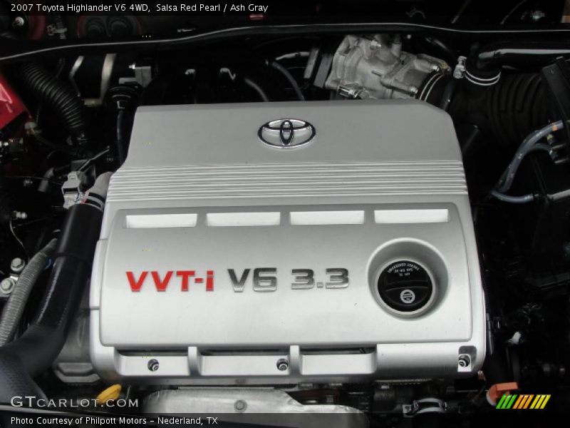 Salsa Red Pearl / Ash Gray 2007 Toyota Highlander V6 4WD