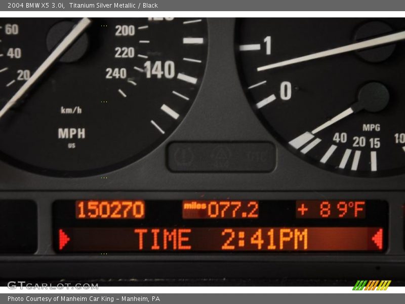 Titanium Silver Metallic / Black 2004 BMW X5 3.0i