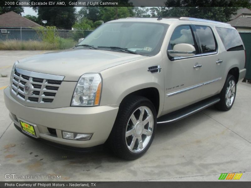 Gold Mist / Light Cashmere 2008 Cadillac Escalade ESV AWD