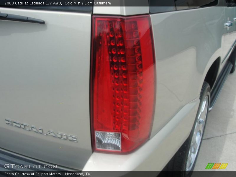 Gold Mist / Light Cashmere 2008 Cadillac Escalade ESV AWD