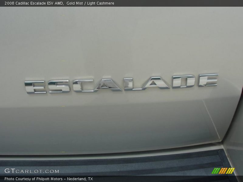 Gold Mist / Light Cashmere 2008 Cadillac Escalade ESV AWD