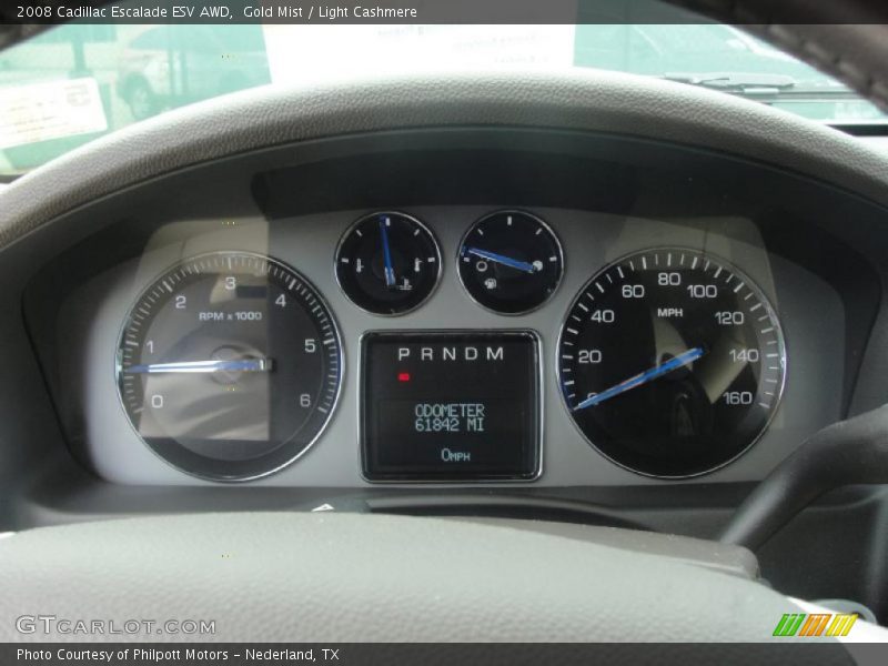 Gold Mist / Light Cashmere 2008 Cadillac Escalade ESV AWD