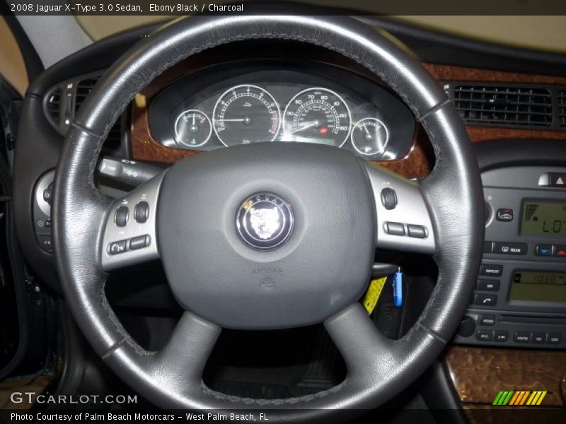 Ebony Black / Charcoal 2008 Jaguar X-Type 3.0 Sedan