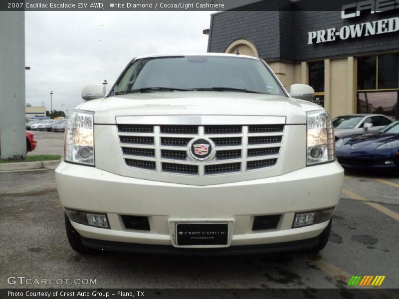 White Diamond / Cocoa/Light Cashmere 2007 Cadillac Escalade ESV AWD