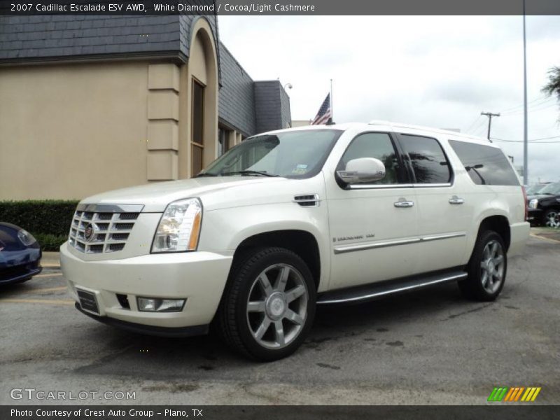 White Diamond / Cocoa/Light Cashmere 2007 Cadillac Escalade ESV AWD
