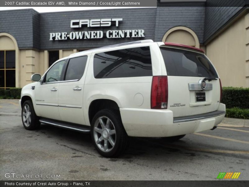 White Diamond / Cocoa/Light Cashmere 2007 Cadillac Escalade ESV AWD
