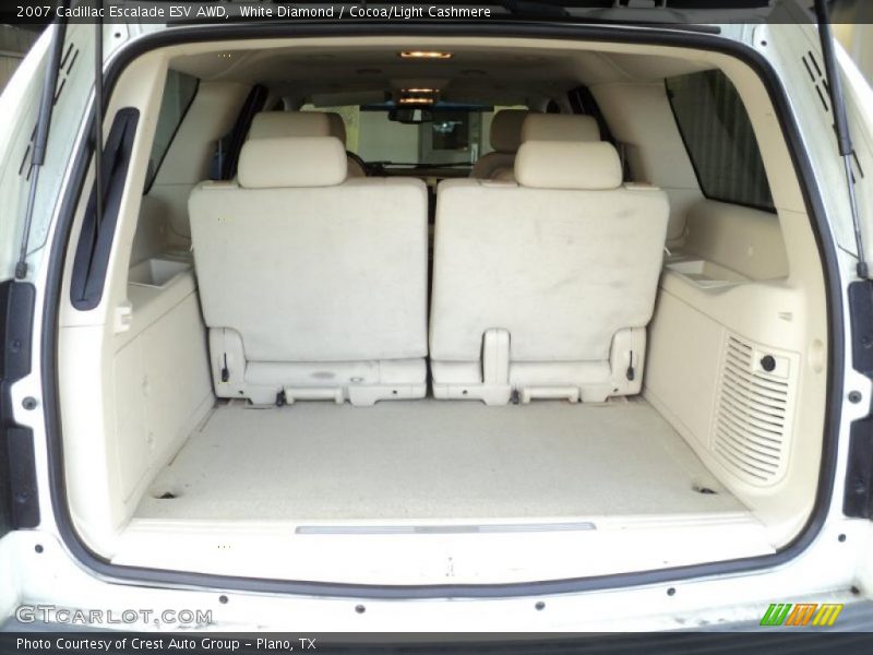 White Diamond / Cocoa/Light Cashmere 2007 Cadillac Escalade ESV AWD