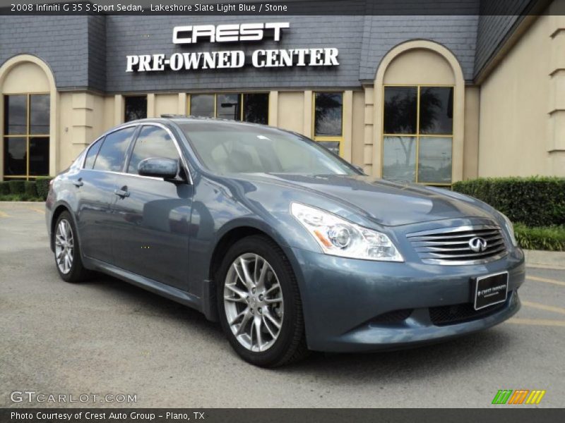 Lakeshore Slate Light Blue / Stone 2008 Infiniti G 35 S Sport Sedan