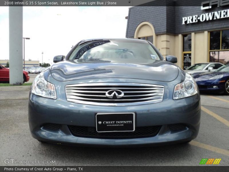 Lakeshore Slate Light Blue / Stone 2008 Infiniti G 35 S Sport Sedan