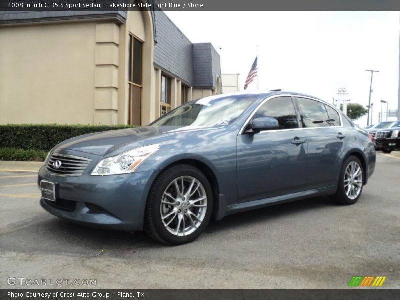 Lakeshore Slate Light Blue / Stone 2008 Infiniti G 35 S Sport Sedan