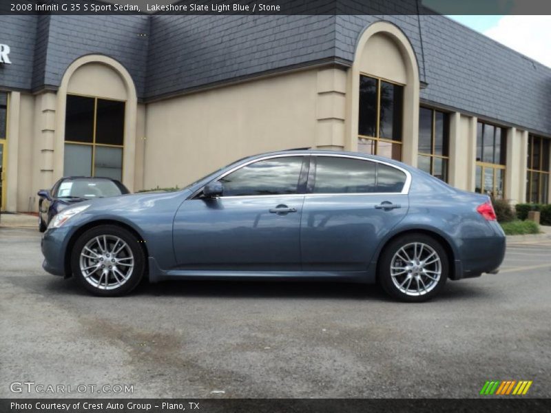 Lakeshore Slate Light Blue / Stone 2008 Infiniti G 35 S Sport Sedan