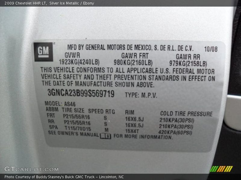 Silver Ice Metallic / Ebony 2009 Chevrolet HHR LT
