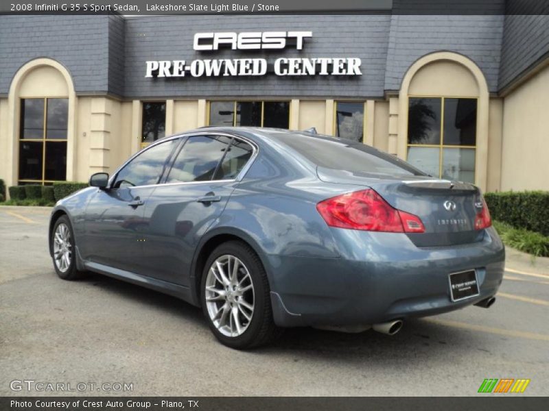 Lakeshore Slate Light Blue / Stone 2008 Infiniti G 35 S Sport Sedan