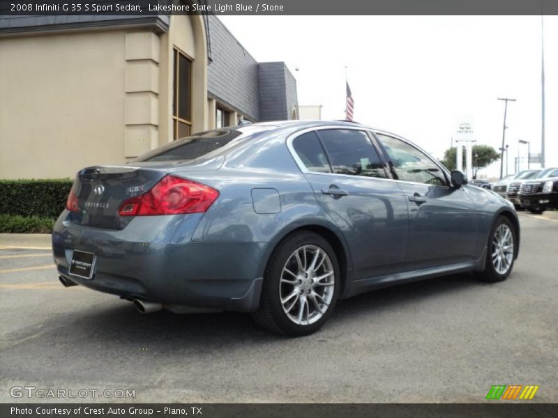 Lakeshore Slate Light Blue / Stone 2008 Infiniti G 35 S Sport Sedan