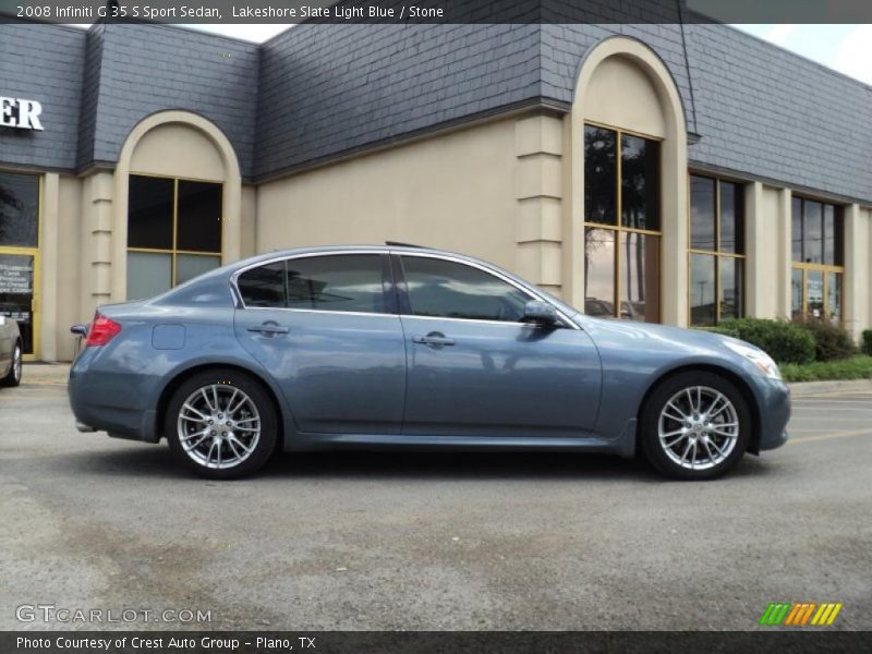 Lakeshore Slate Light Blue / Stone 2008 Infiniti G 35 S Sport Sedan