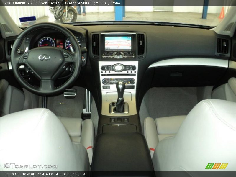 Lakeshore Slate Light Blue / Stone 2008 Infiniti G 35 S Sport Sedan