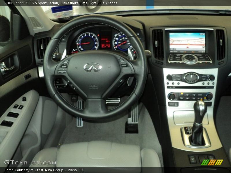 Lakeshore Slate Light Blue / Stone 2008 Infiniti G 35 S Sport Sedan