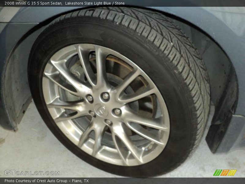 Lakeshore Slate Light Blue / Stone 2008 Infiniti G 35 S Sport Sedan