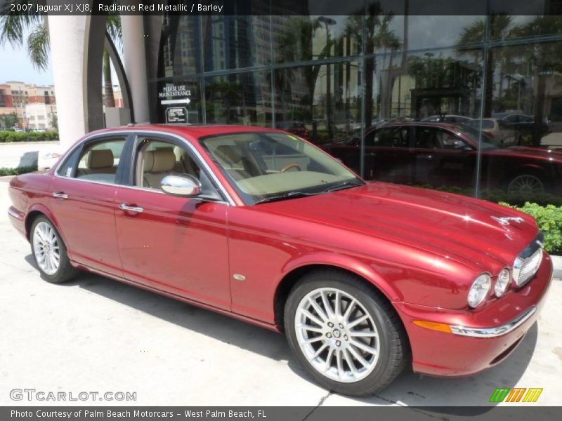 Radiance Red Metallic / Barley 2007 Jaguar XJ XJ8