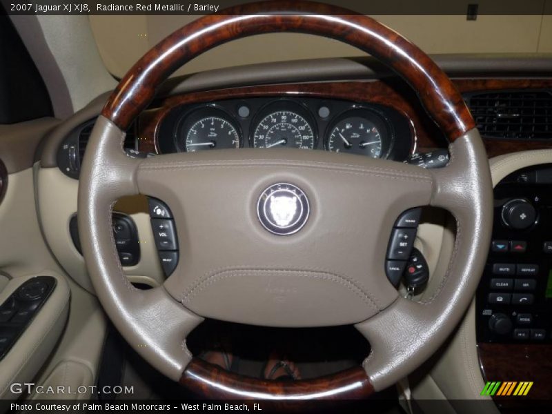 Radiance Red Metallic / Barley 2007 Jaguar XJ XJ8
