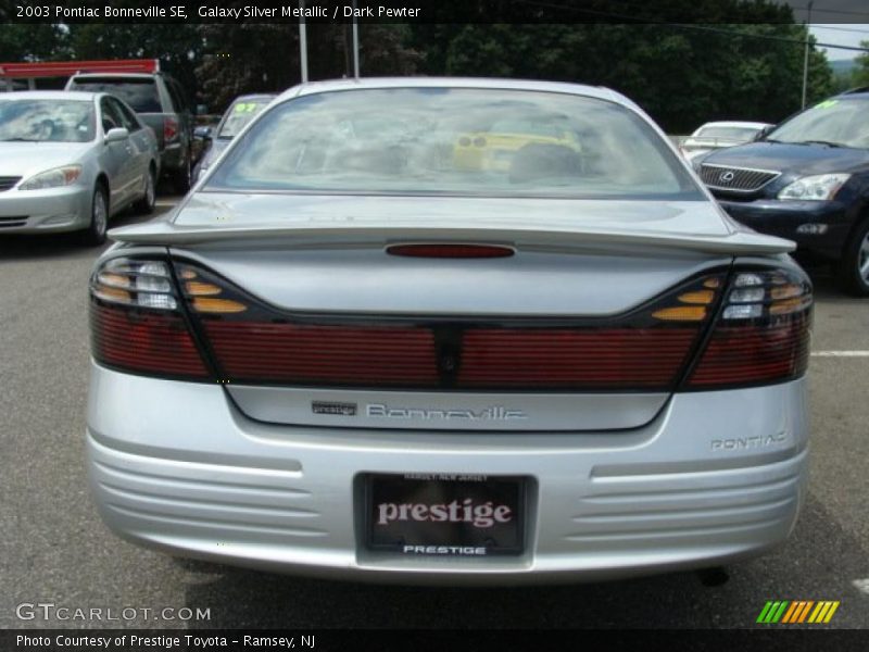 Galaxy Silver Metallic / Dark Pewter 2003 Pontiac Bonneville SE