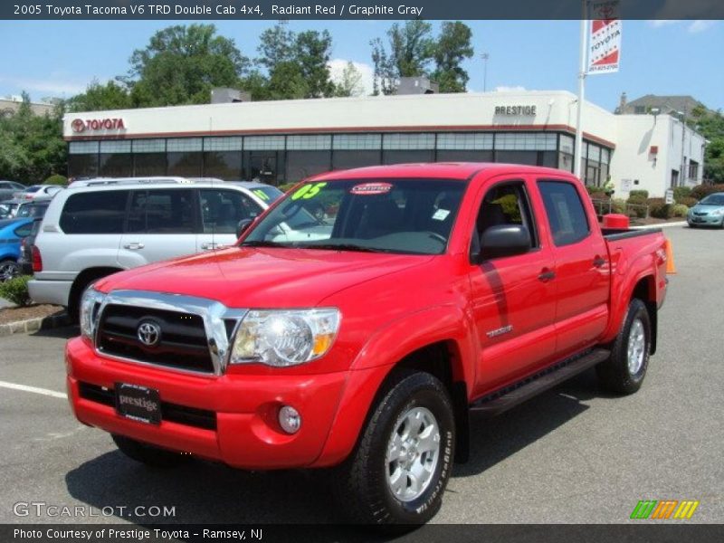 Radiant Red / Graphite Gray 2005 Toyota Tacoma V6 TRD Double Cab 4x4