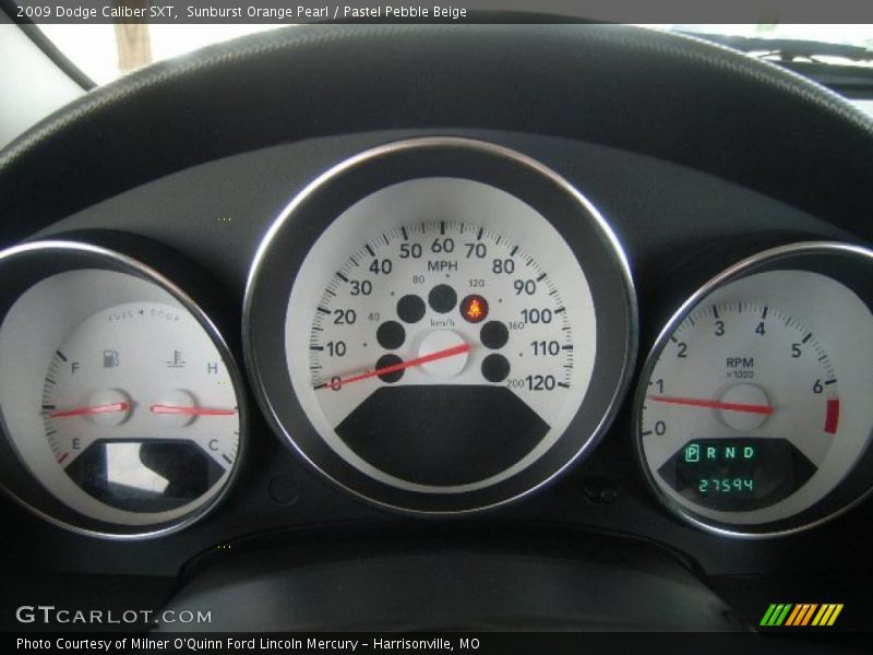 Sunburst Orange Pearl / Pastel Pebble Beige 2009 Dodge Caliber SXT
