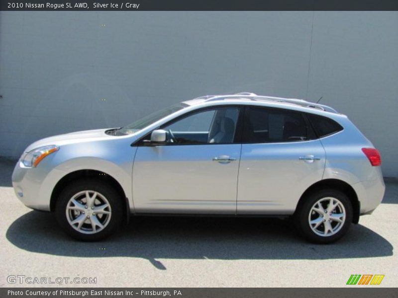 Silver Ice / Gray 2010 Nissan Rogue SL AWD