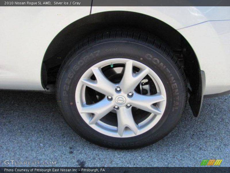 Silver Ice / Gray 2010 Nissan Rogue SL AWD