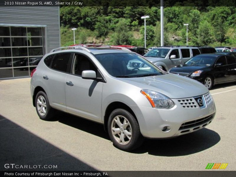 Silver Ice / Gray 2010 Nissan Rogue SL AWD