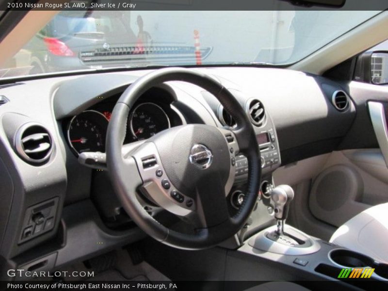 Silver Ice / Gray 2010 Nissan Rogue SL AWD
