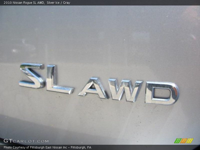 Silver Ice / Gray 2010 Nissan Rogue SL AWD