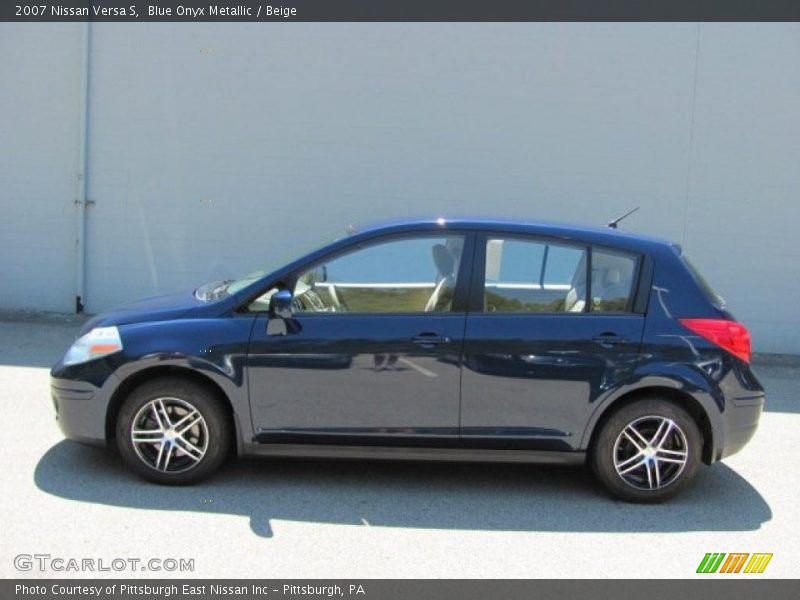 Blue Onyx Metallic / Beige 2007 Nissan Versa S