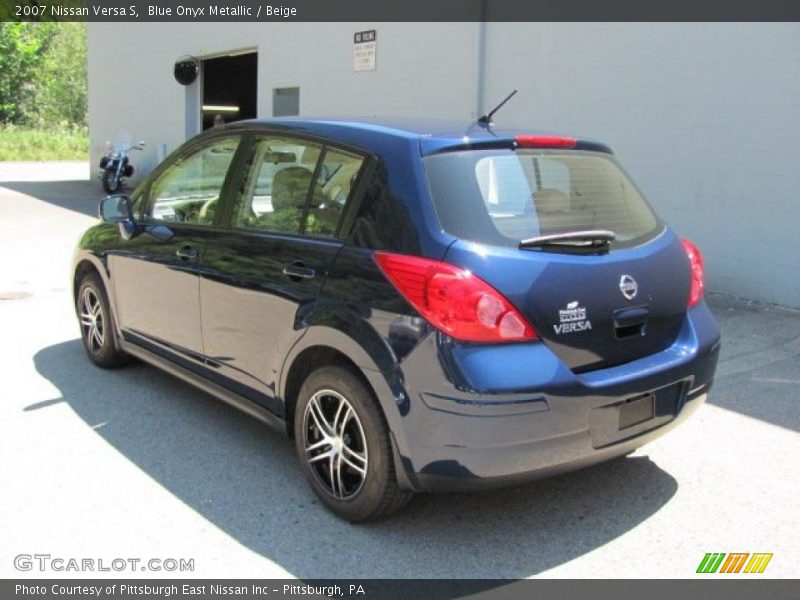 Blue Onyx Metallic / Beige 2007 Nissan Versa S