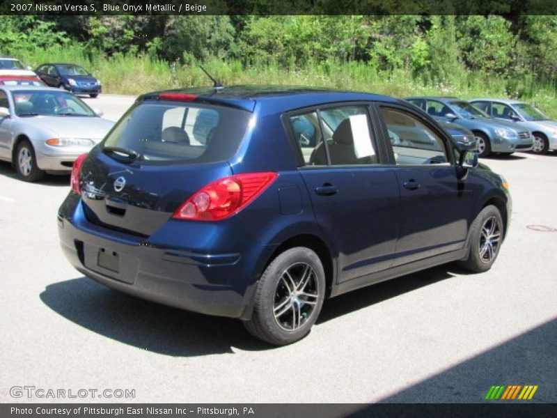 Blue Onyx Metallic / Beige 2007 Nissan Versa S