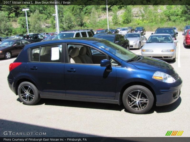 Blue Onyx Metallic / Beige 2007 Nissan Versa S