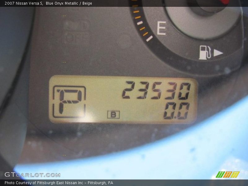 Blue Onyx Metallic / Beige 2007 Nissan Versa S
