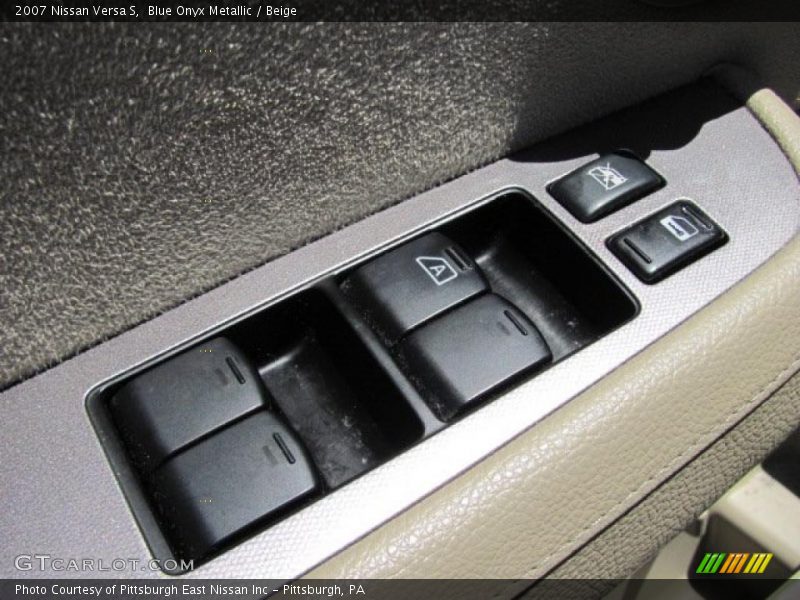 Blue Onyx Metallic / Beige 2007 Nissan Versa S