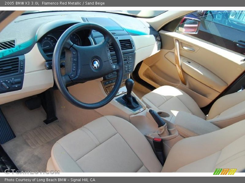 Flamenco Red Metallic / Sand Beige 2005 BMW X3 3.0i