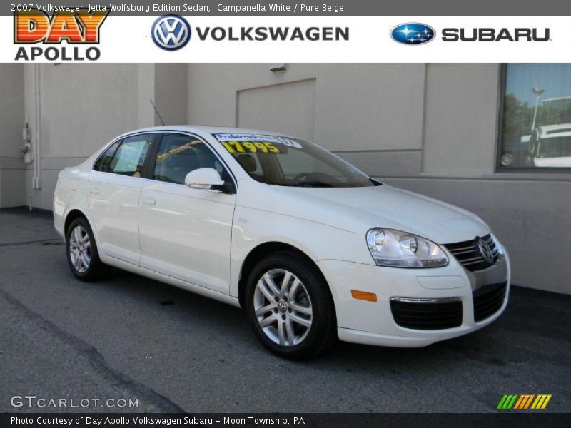 Campanella White / Pure Beige 2007 Volkswagen Jetta Wolfsburg Edition Sedan