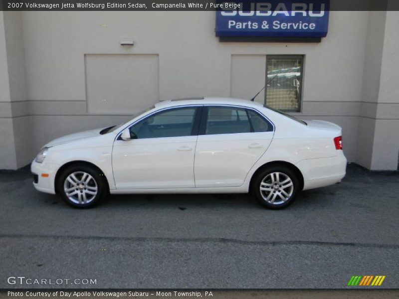 Campanella White / Pure Beige 2007 Volkswagen Jetta Wolfsburg Edition Sedan
