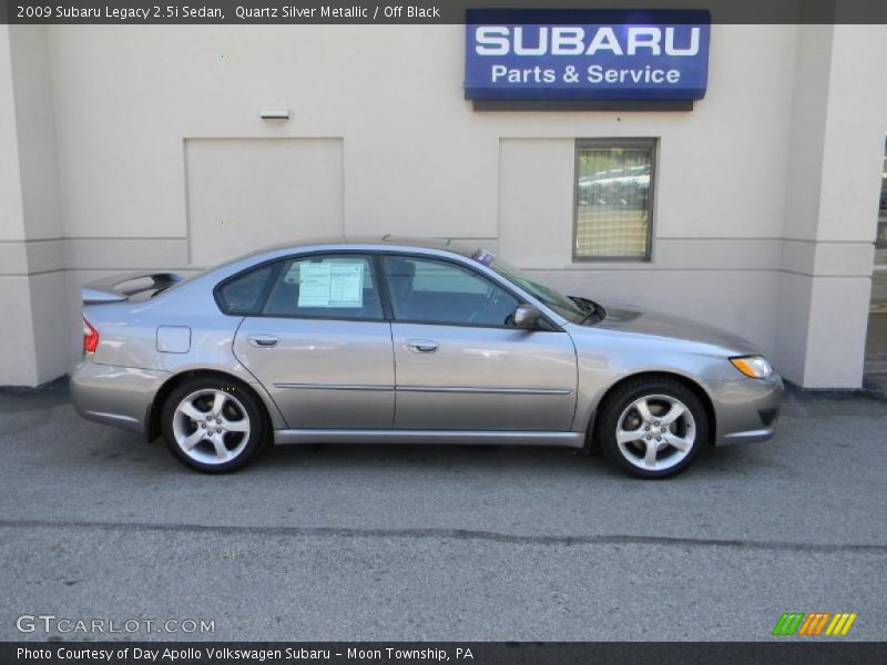 Quartz Silver Metallic / Off Black 2009 Subaru Legacy 2.5i Sedan