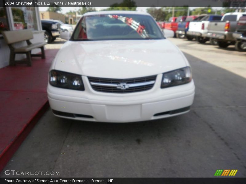 White / Neutral Beige 2004 Chevrolet Impala LS