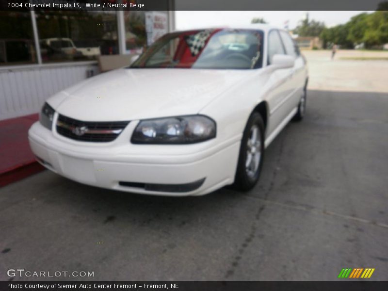 White / Neutral Beige 2004 Chevrolet Impala LS