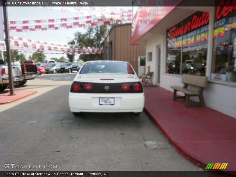 White / Neutral Beige 2004 Chevrolet Impala LS