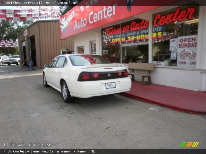 White / Neutral Beige 2004 Chevrolet Impala LS